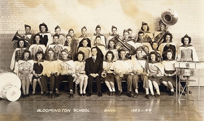 Band with instruments.